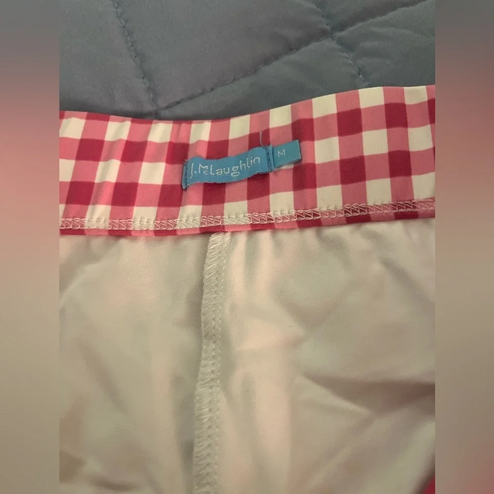 J. McLaughlin Pink and White Checkered CC Gingham  Skirt women’s Medium